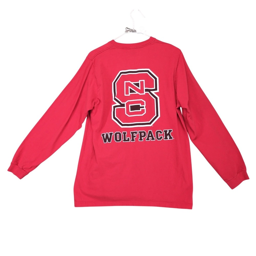 NC State Wolfpack Red Long Sleeve T-Shirt Mens M NCAA The Game University Fan